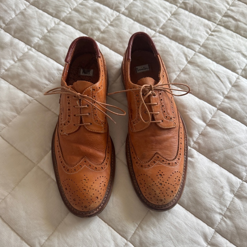 Paul Smith Tan Leather Oxford Wingtips